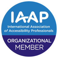 Logo IAAP Organizational Member Barrierefreiheit von Apps und Webseiten